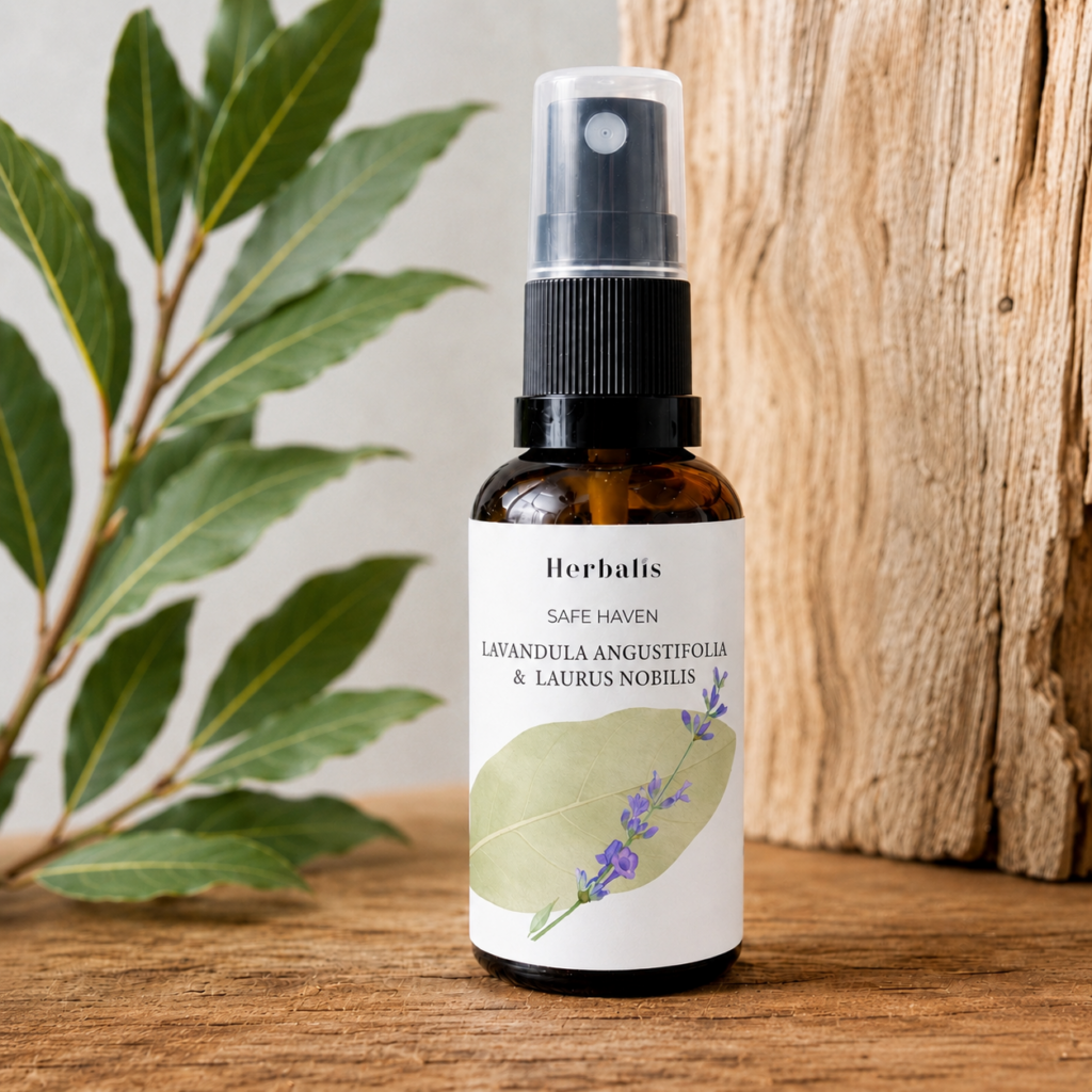 © Kim Voets / Herbalis kruidenatelier en botanisch lab. Botanisch elixer SAFE HAVEN / Hydrolaat / Hydrosol